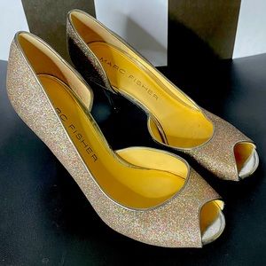 Marc Fisher D’orsay Glitter Heels